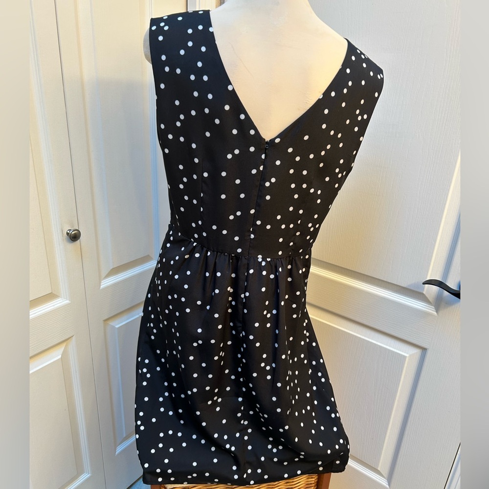 Jacob Elegant Black Polka Dot Dress